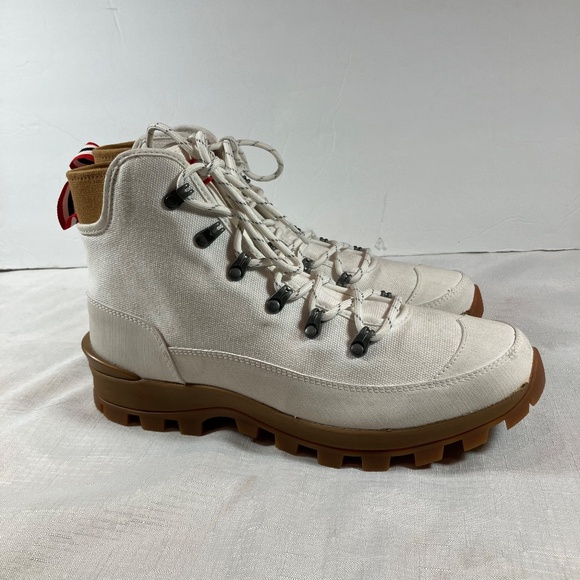 NWOT Hunter Desert Canvas Commando Boots, Off-White, Women's Size 11 - Picture 6 of 12
